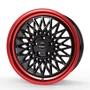 Borbet B black rim red